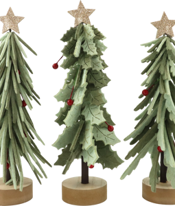 9656 DECOTREES EVERGREEN TREES S/3